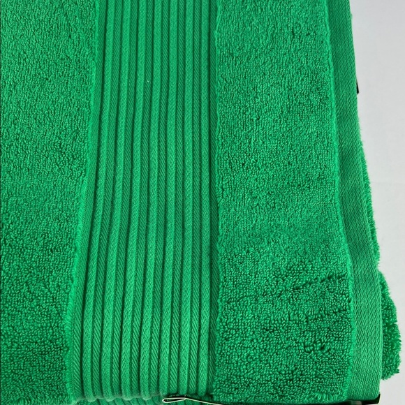 Kate Spade Bath Towel Set Vibrant Green Cotton Soft Plush Set of  2 NEW - Picture 4 of 9